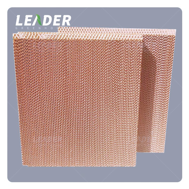 Agriculture greenhouse air cooling system 2000x600x100mm honey combp 7090 95g brown green cellulose water paper cooling pad wall