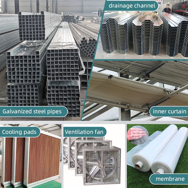 outdoor green house metal frame farming agriculture commercial large multi-span plastic greenhouse for plants