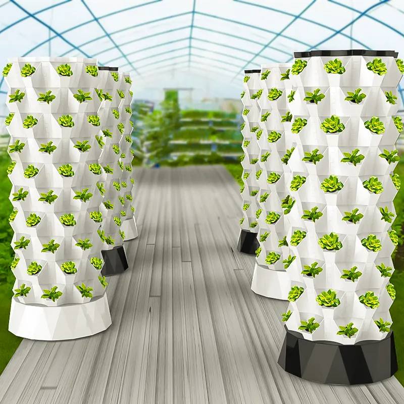 Aeroponic growing pineapple towers hydroponics vertical systems for agricultural greenhouse