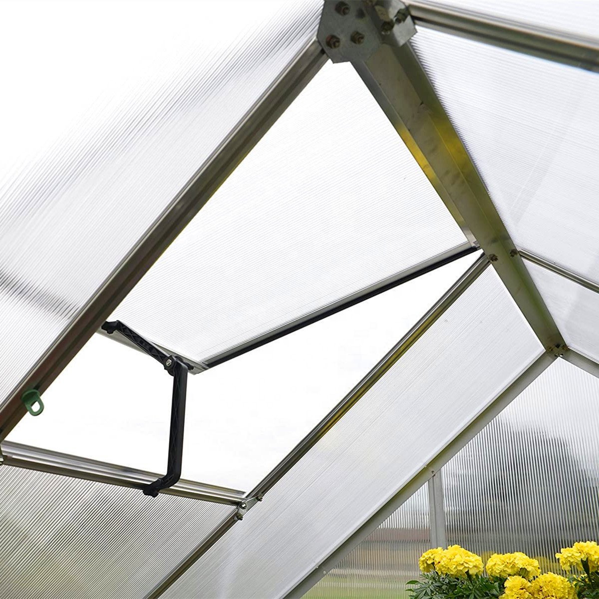 Garden greenhouse family gardening glass greenhouse solar panel insulation shed galvanized pipe balcony garden greenhouse shed