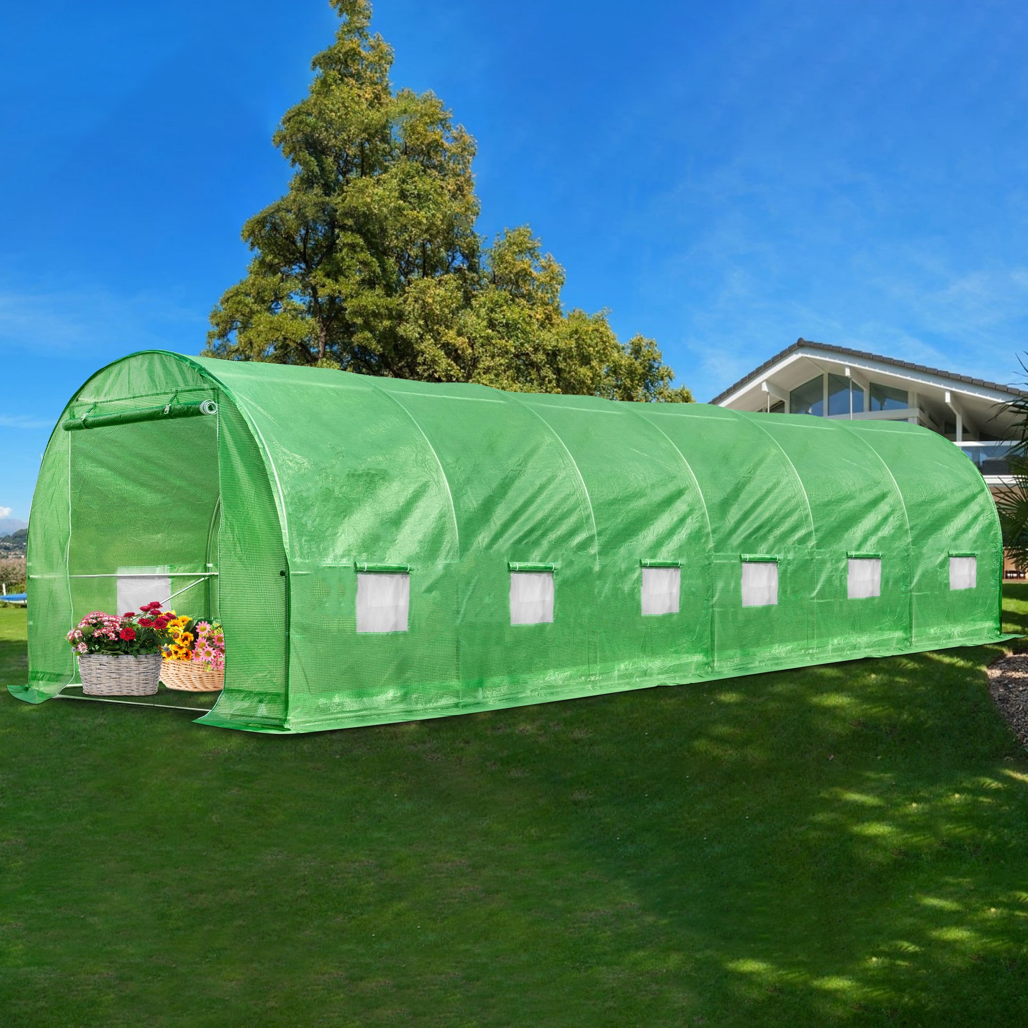 Garden Tunnel Greenhouse Foil 6x3x2m 18m2 TGH632 Des Champs China Shandong Greenhouse Garden Home