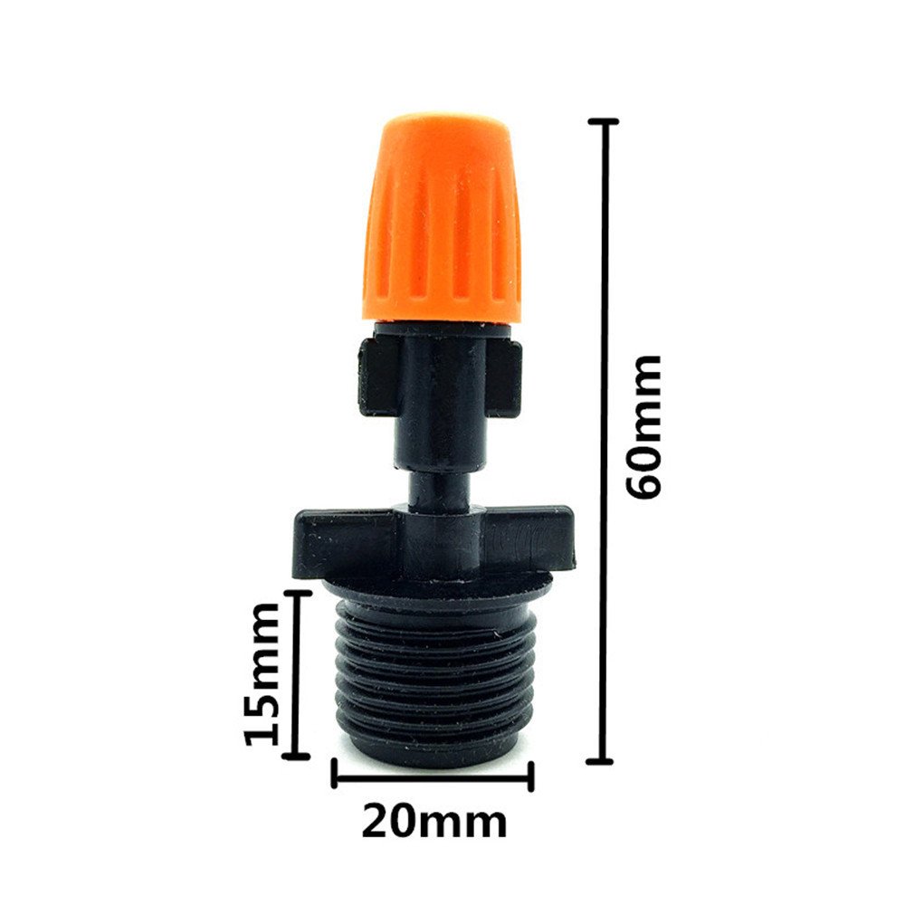 Plastic 1/2 Inch Irrigation Sprinkler Fogger Nozzles with Male Thread Garden Watering Misting Nozzle