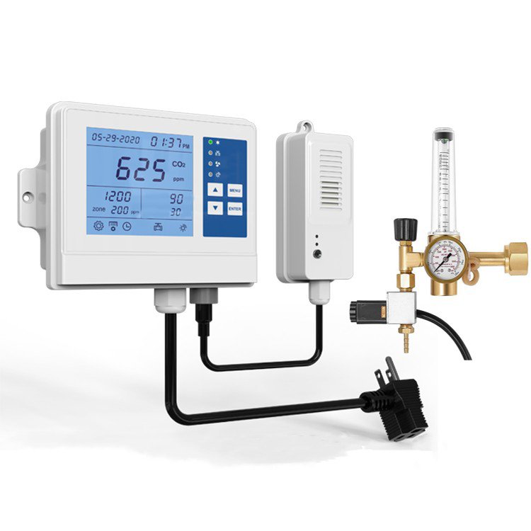 Indoor plant growing tents rooms cylinder tanks generator solenoid valve exhaust fan control Tuya App CO2 regulator Controller