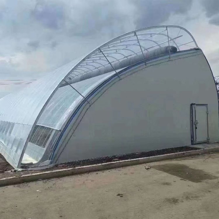 Polyethylene double wall panel greenhouse full passive solar greenhouse for winter