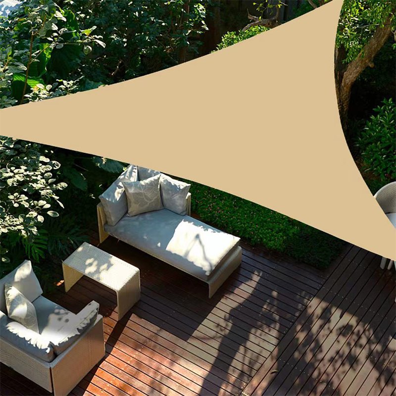 Sun Shade Sail Beige Shades Net Wind Shading Sails Patio Lawn Porch Deck Backyard Pergola Beach Playground Outdoor Shade Sail