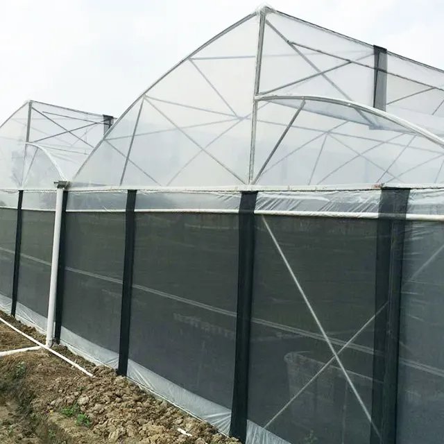 China Factory Hot Sale Hot galvanized steel pipe sawtooth greenhouse Multi-span Greenhouse frame structure for Agriculture