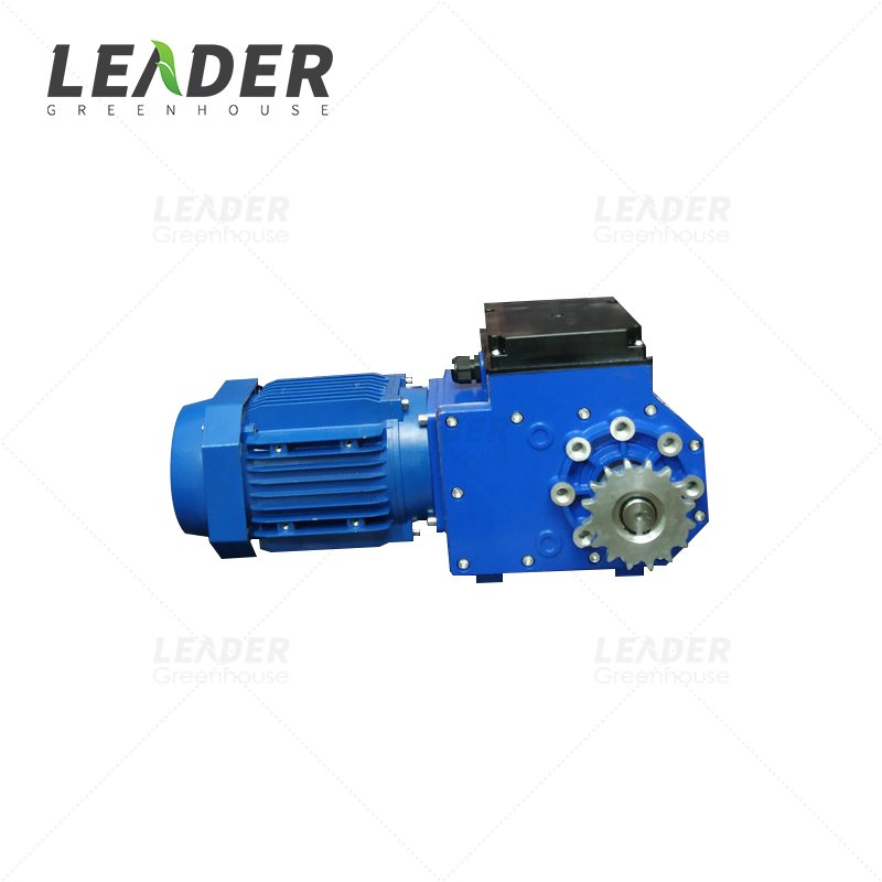 Agriculture multispan hydro greenhouse ac380v 550w 750w electric gear motor for automatic shading ventilation rack pinion system