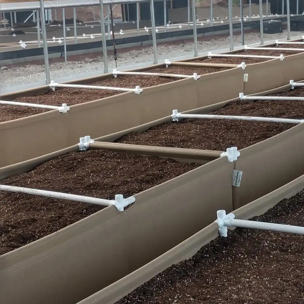 4ft X 4ft X 1.5ft Fabric Felt Greenhouse Grow Beds With PVC Trellis Greenhouse Product Type Grow Bags