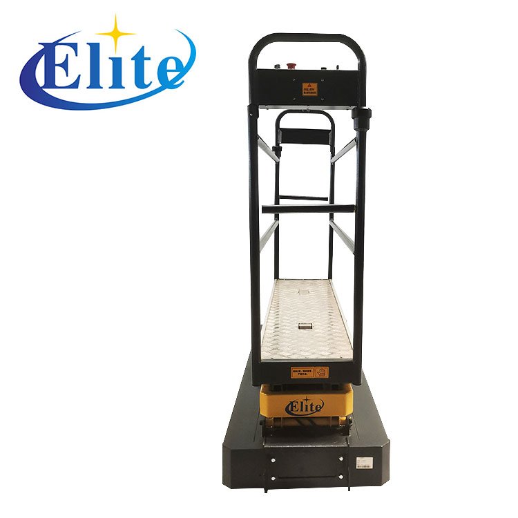 Agriculture Cultivation And Care Of High-Wire Crops 3.5 M Mobile Scissor Rail Harvest Lift cart