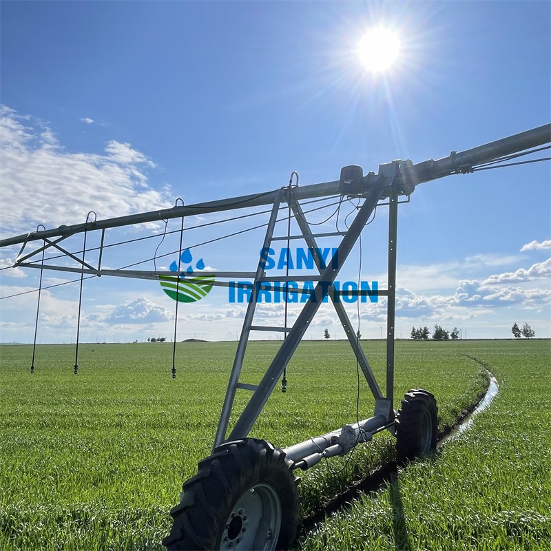 Energy-Saving Zimmatic Style Center Pivot Irrigation System Inexpensive Low Cost Machine IoT Gearbox Engine Agriculture Farming