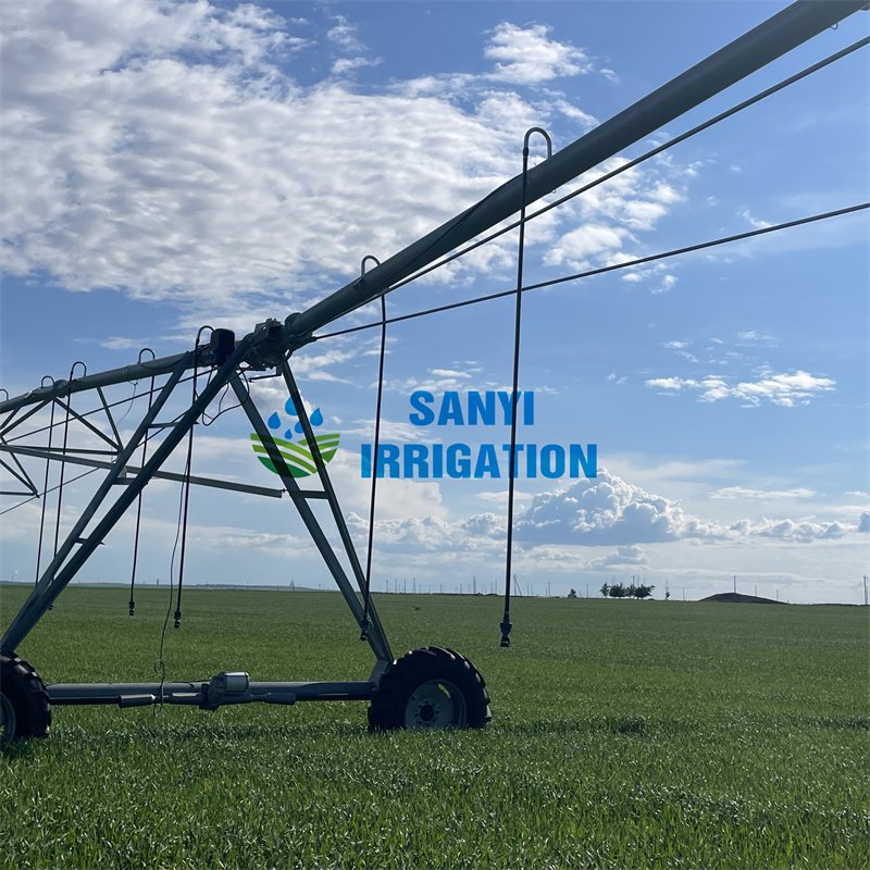 Energy-Saving Zimmatic Style Center Pivot Irrigation System Inexpensive Low Cost Machine IoT Gearbox Engine Agriculture Farming