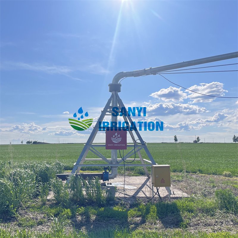 Energy-Saving Zimmatic Style Center Pivot Irrigation System Inexpensive Low Cost Machine IoT Gearbox Engine Agriculture Farming