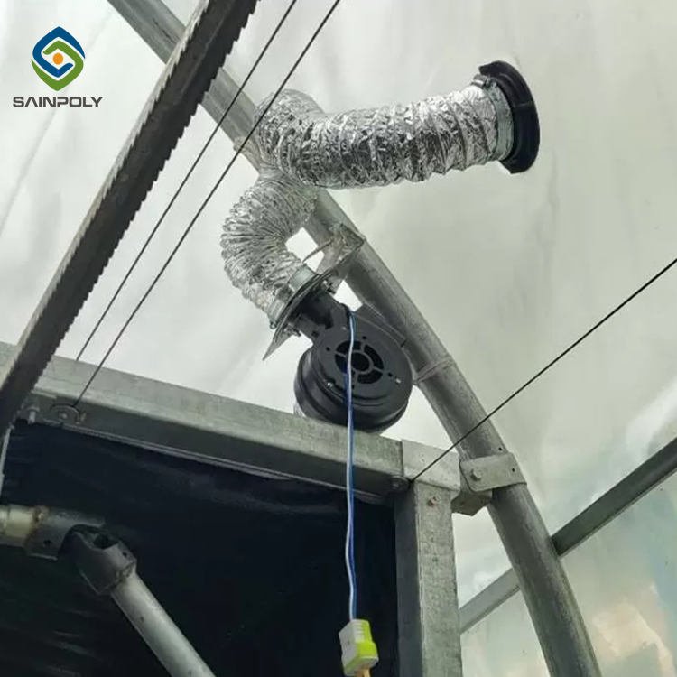 Sainpoly commercial light deprivation frame blackout greenhouse price single-span agricultural greenhouses kit equipment