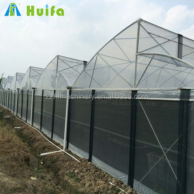 Film Tunnel House Agriculture Plastic Commercial Green Steel Large Commercial Glass Greenhouse Large Farm