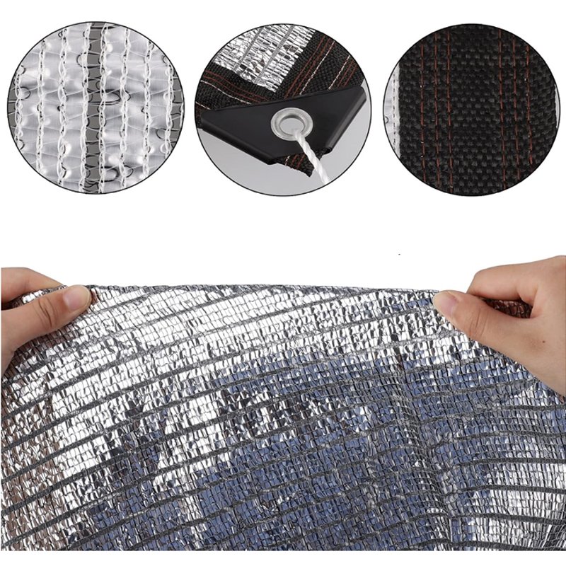 75% aluminum shade cloth agricultural green houses shade net garden reflective aluminum foil shading net
