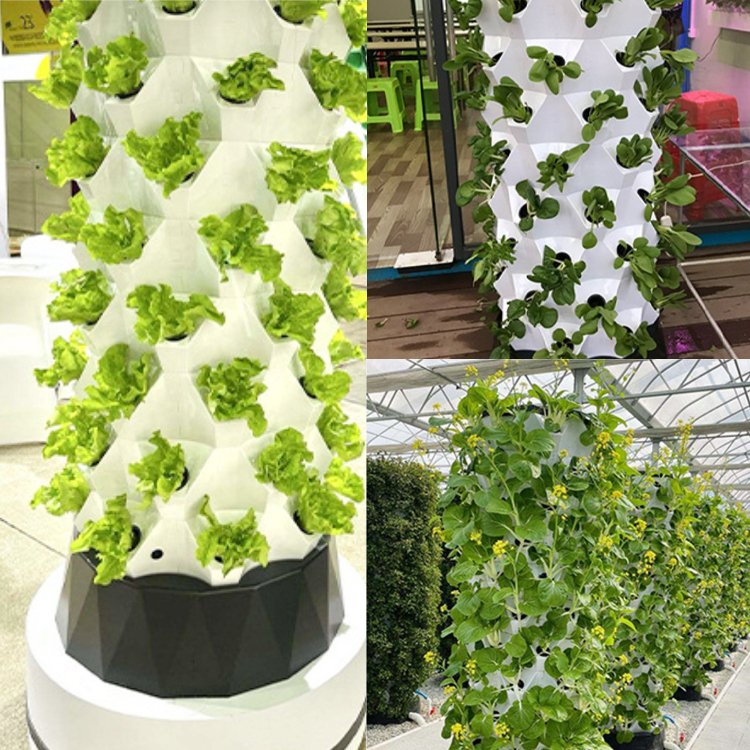 Farming Aeroponics Herb/Flower/Vegetable Garden Agricultural Greenhouse Soilless Culture Vertical Hydroponic Growing Tower Pvc