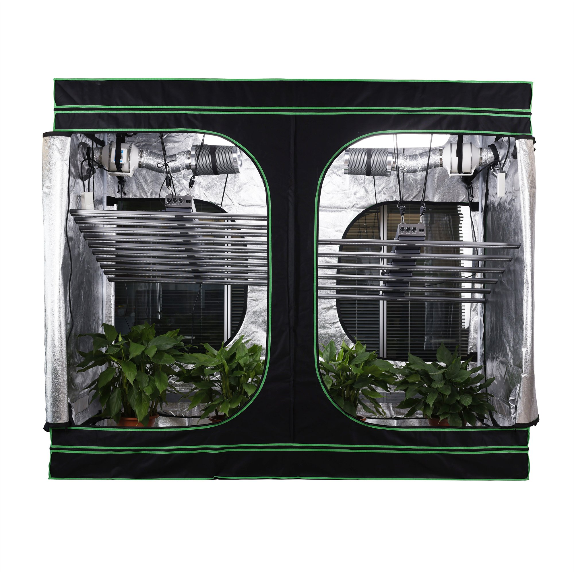 240x120x200 Grow plant Tent Complete Kit with LED Grow Lights Carbon Filter Duct Steel Fan Air Duct