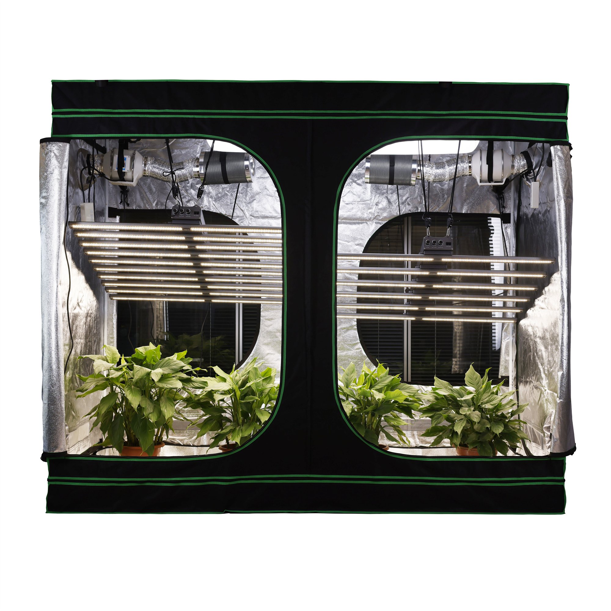 240x120x200 Grow plant Tent Complete Kit with LED Grow Lights Carbon Filter Duct Steel Fan Air Duct