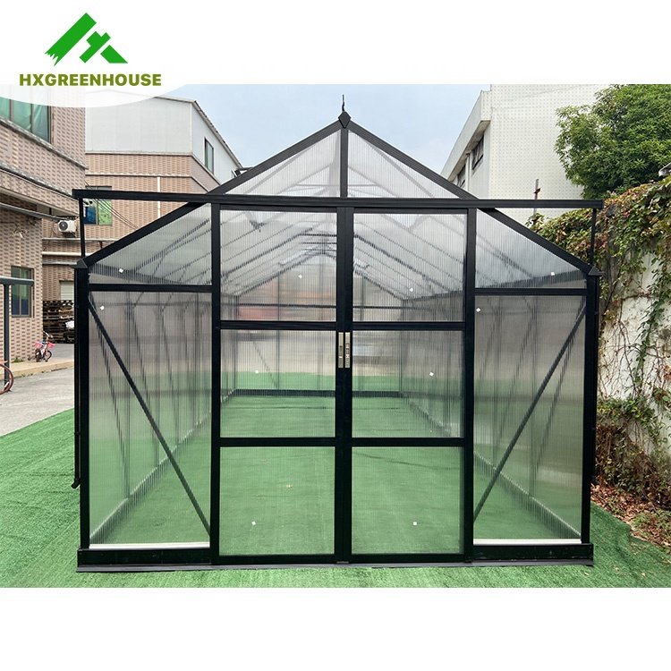 Hot sale 10mm polycarbonate huixin green houses aluminum frame house other greenhouses garden greenhouse