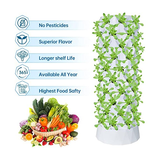 Greenhouse Vertical Hydroponics Food Grade ABS Tower Garden Growing System Pineapple Tower