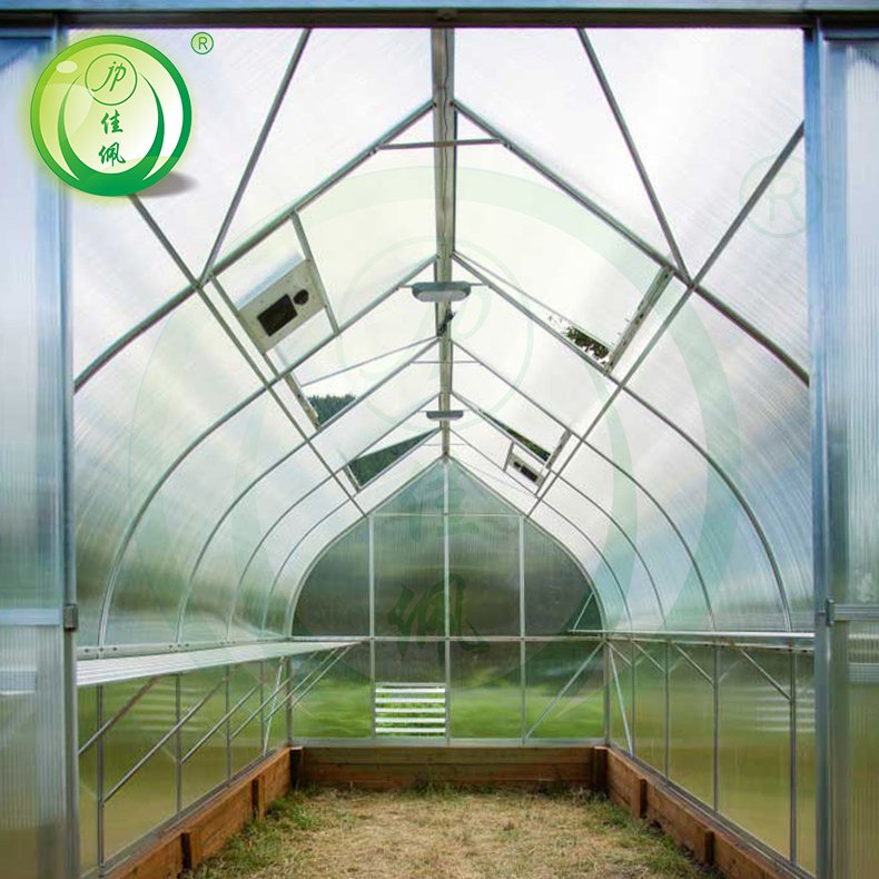 Jiapei Galvanized Steel Frame Large PC Panel Polycarbonate Greenhouse for Plant Agriculture Use Factory Direct