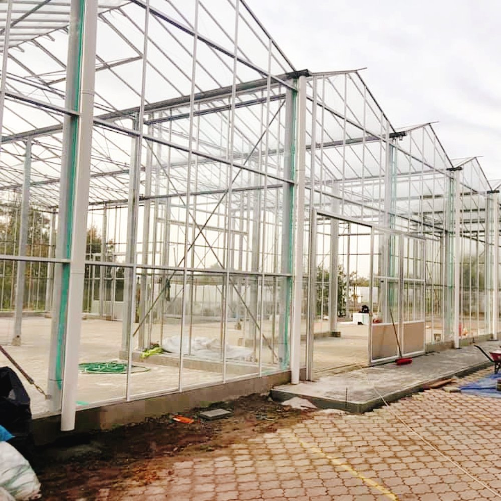 Intelligent Glass Greenhouse for Vegetable Sightseeing Restaurant Florals Breeding Jointed Agricultural Uses