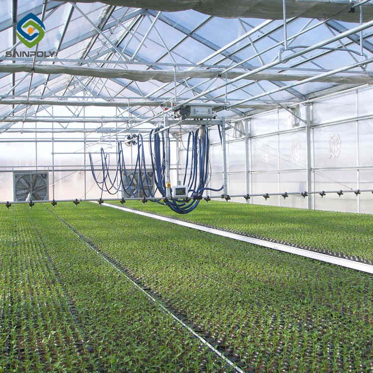 Hot sale chinese polycarbonate green house greenhouse agriculture with irrigation&hydroponics equipment