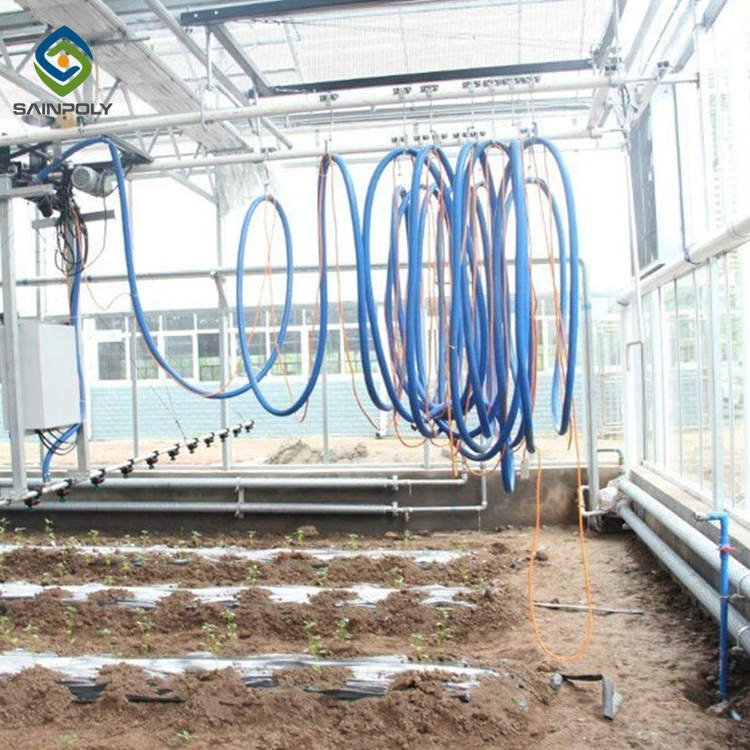 Hot sale chinese polycarbonate green house greenhouse agriculture with irrigation&hydroponics equipment