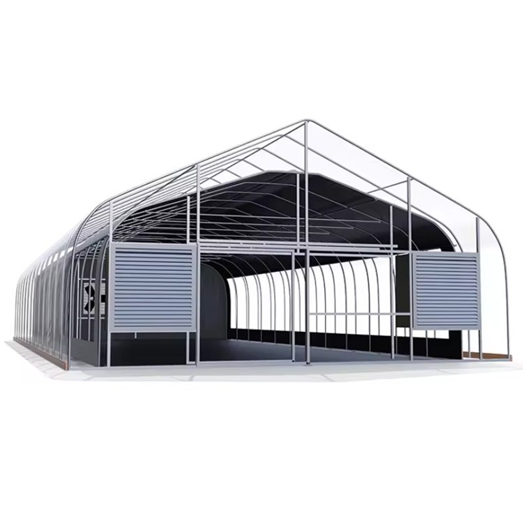 Customized Automated Light Deprivation span tunnel Blackout System insulated agricultural Greenhouse Kit For Mushroom