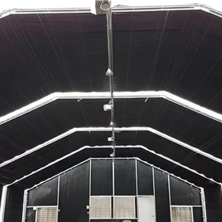 Customized Automated Light Deprivation span tunnel Blackout System insulated agricultural Greenhouse Kit For Mushroom