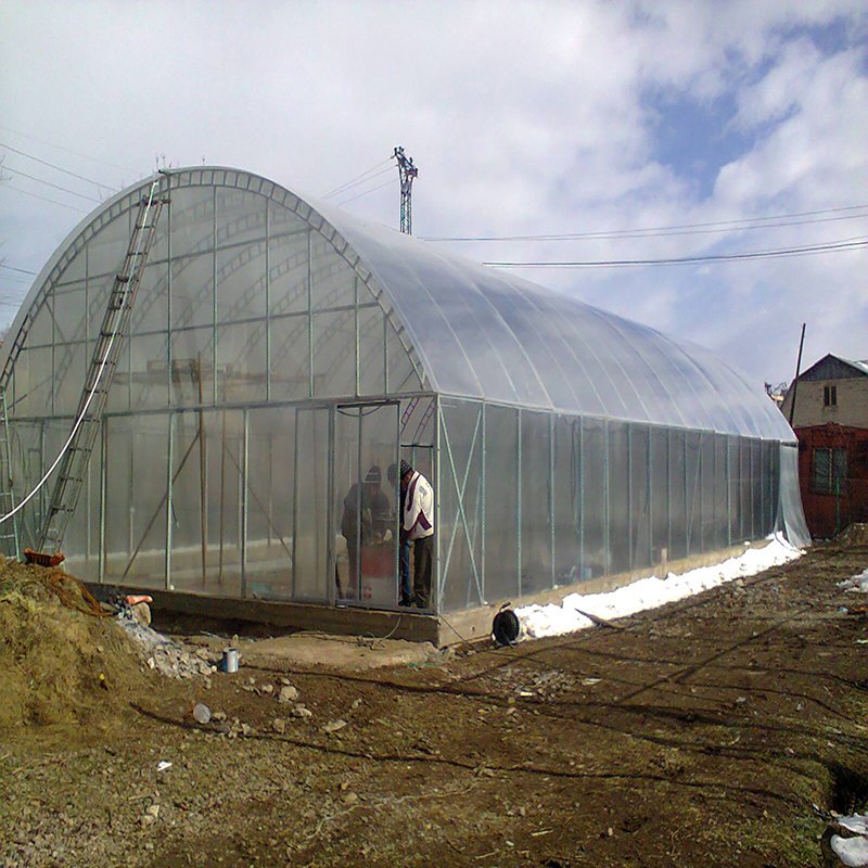 Tunnel agricultural greenhouse Solar insulation steel frame greenhouse for sale