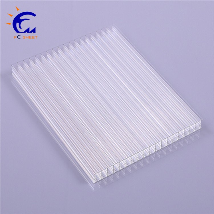 Plastic greenhouse manufacturers 8mm polycarbonate pc hollow triple-wall sheet/plate
