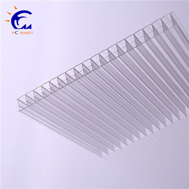 Plastic greenhouse manufacturers 8mm polycarbonate pc hollow triple-wall sheet/plate