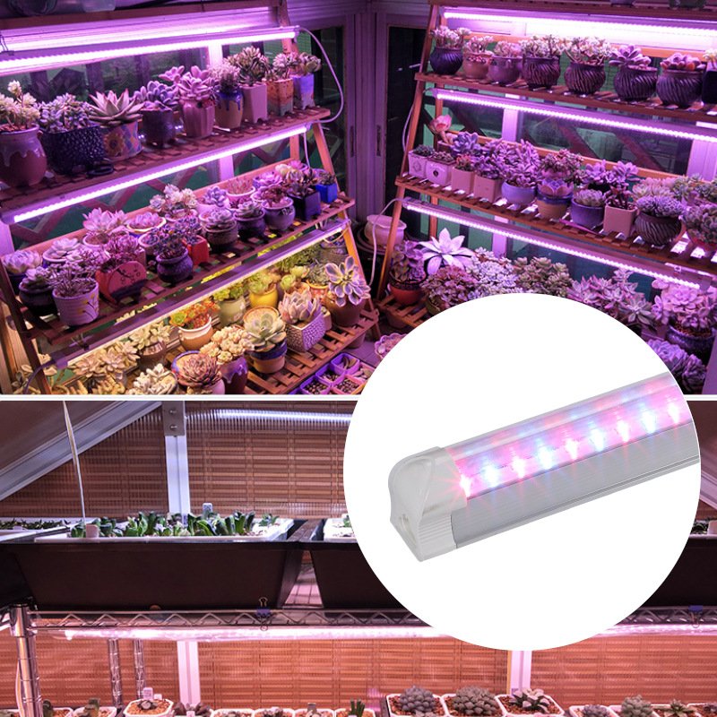 T8 LED Grow Light Tube UV Purple Full Spectrum Waterproof For Vertical Farm greenhouse Hydroponics Plants Vegetables Growth