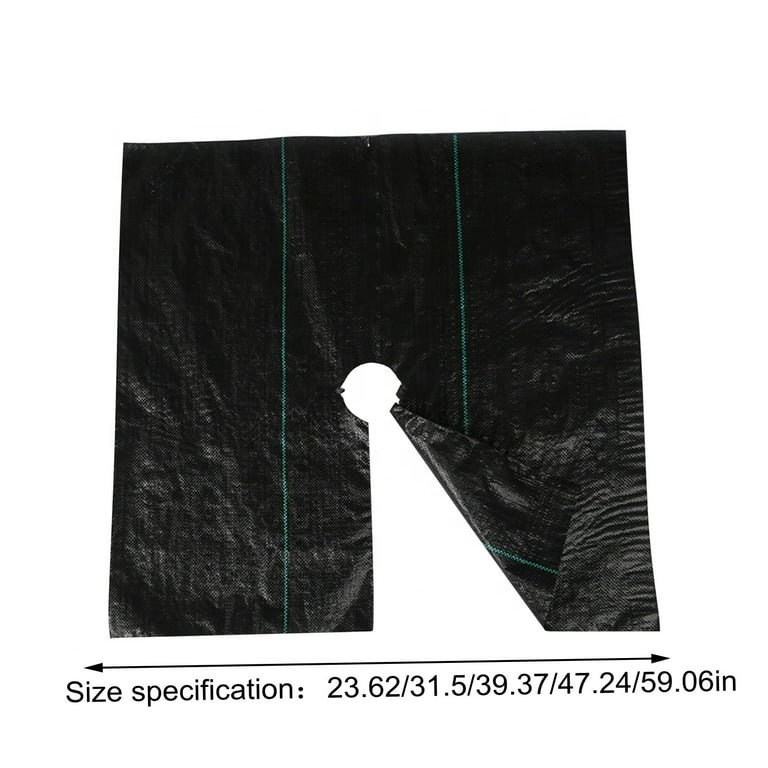 Tree Mulch Ring Mat 1.5m x 1.5m Square Weed Barrier Plant Protection Mat 5ftx5ft for Weed Control Water Permeable Ground Cover