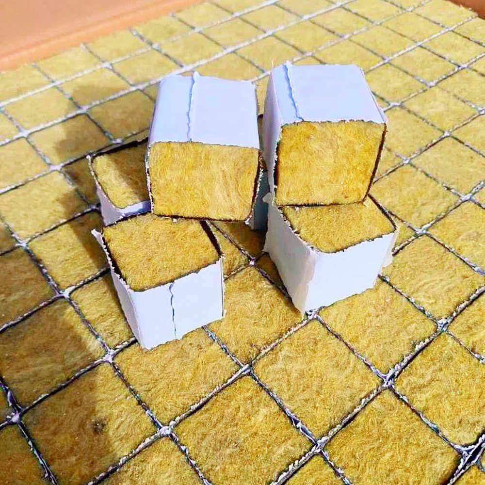 Agricultural Tunnel Greenhouse Square Pattern Rock Wool Cubes Hydroponic Garden Vertical System Vertical Hydroponic System