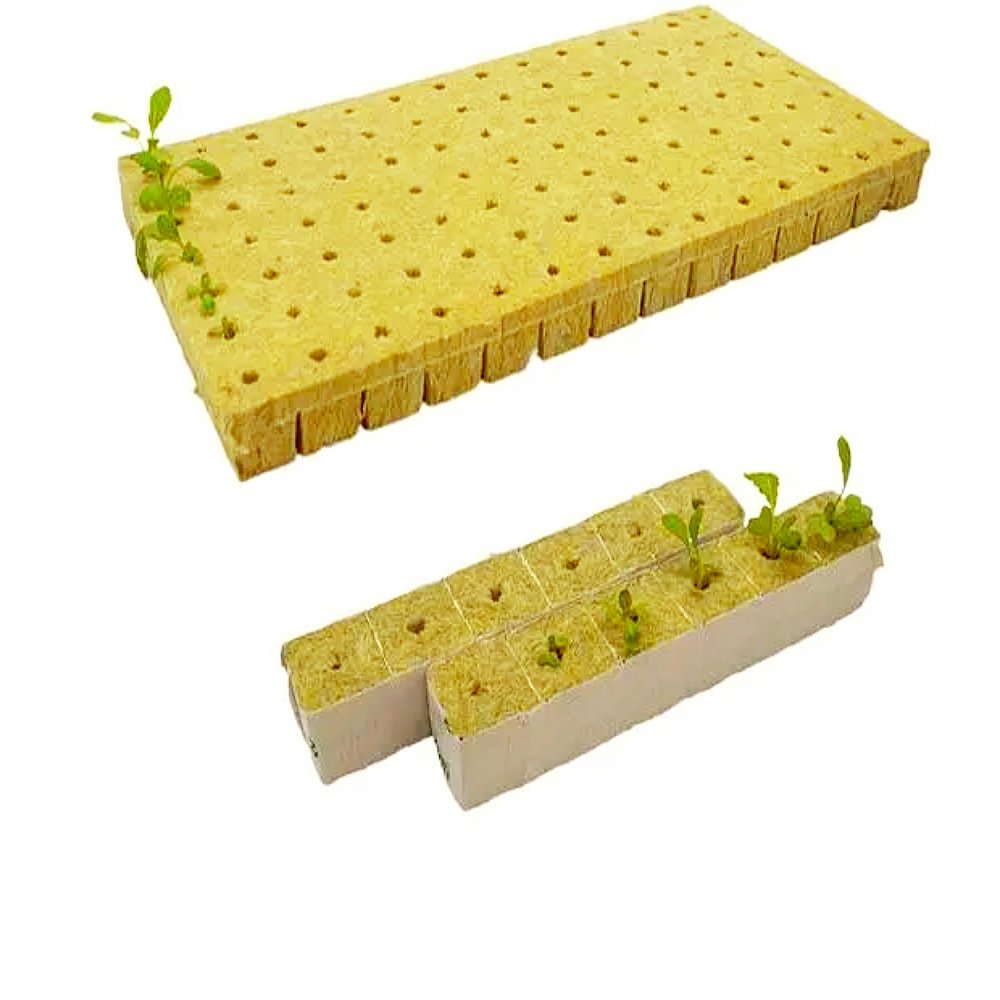 Agricultural Tunnel Greenhouse Square Pattern Rock Wool Cubes Hydroponic Garden Vertical System Vertical Hydroponic System