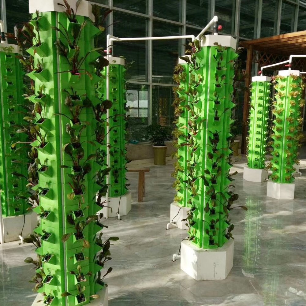 Gro-dro Hexagon Column NFT Hydroponic Grow Systems for Agriculture greenhouse