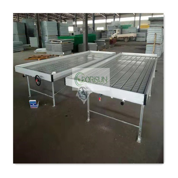 High Quality Green House Rolling Bench Grow Table Wire Mesh Tray Greenhouse Flowers Forest Nursery Seedbed System