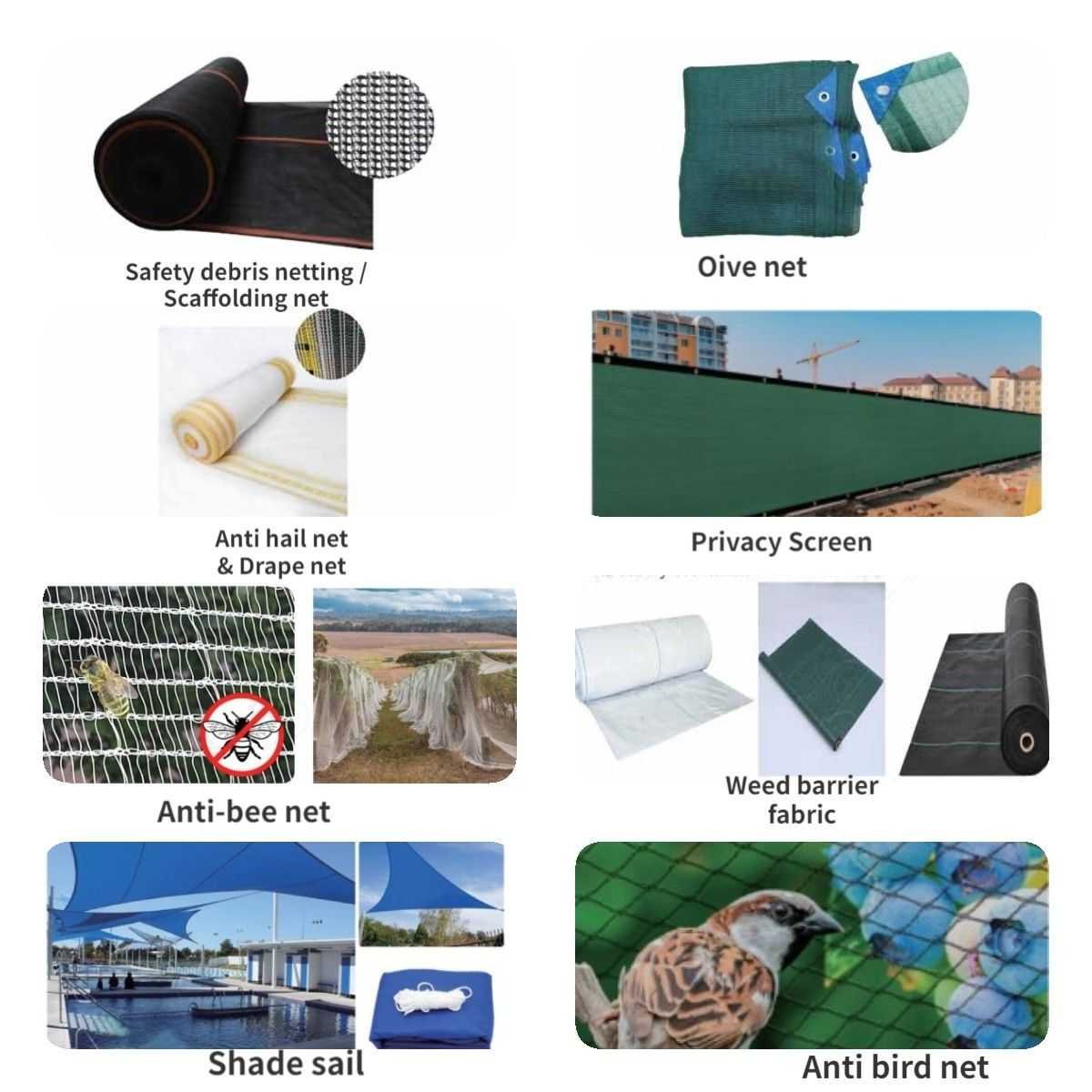 High Quality Agricultural Planting Greenhouse Breeding Sunshade Sun Insulation Anti UV Outdoor Black Sun shade Net