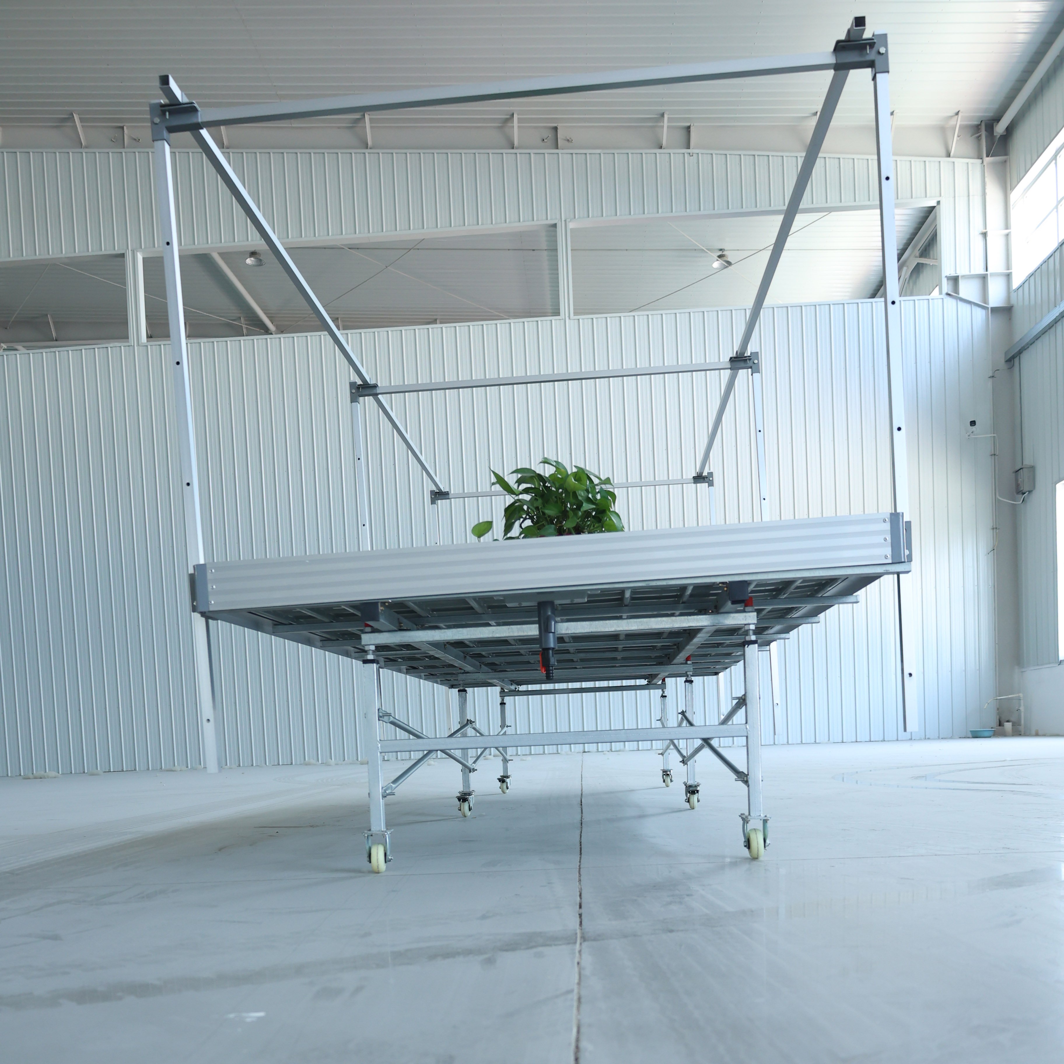 Agricultural Greenhouse Hydroponic 5X10 Indoor Planting Ebb and Flow Rolling Bench Tray Grow Table