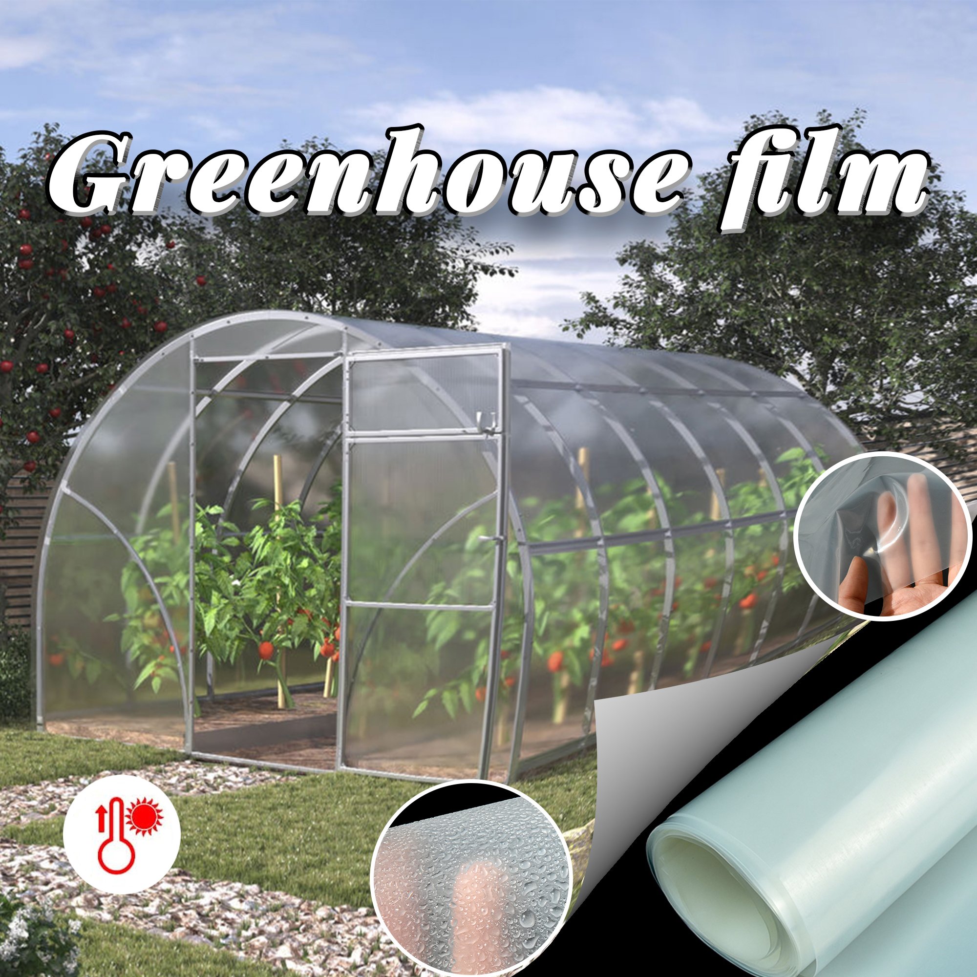 finely processed Cheap Factory Price 0.5m-14m greenhouse film for Garden seedlings