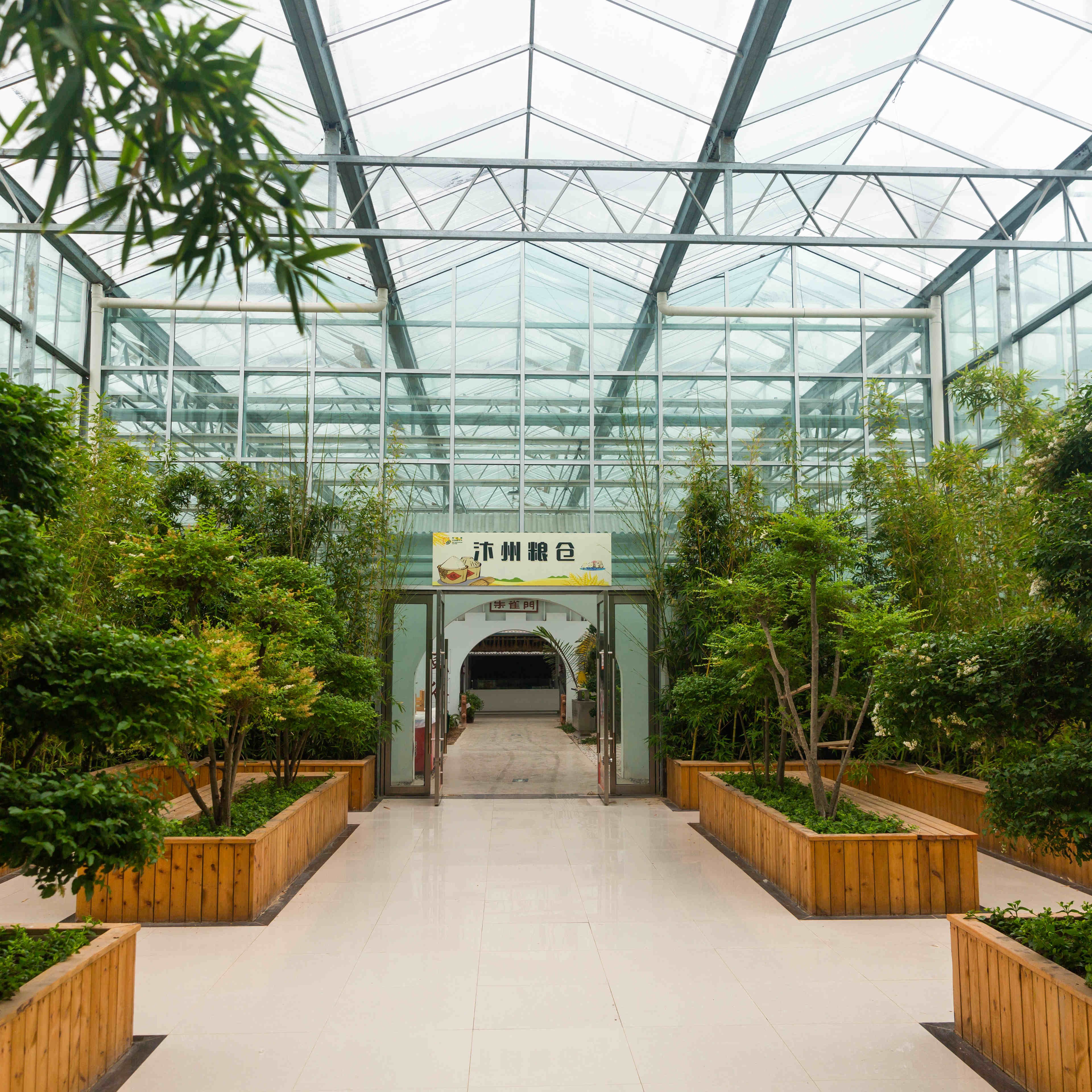 Polycarbonate Covering Commercial Agricultural Multi-span Glass Large Greenhouse Glass Agriculture Greenhouse Hot Sale