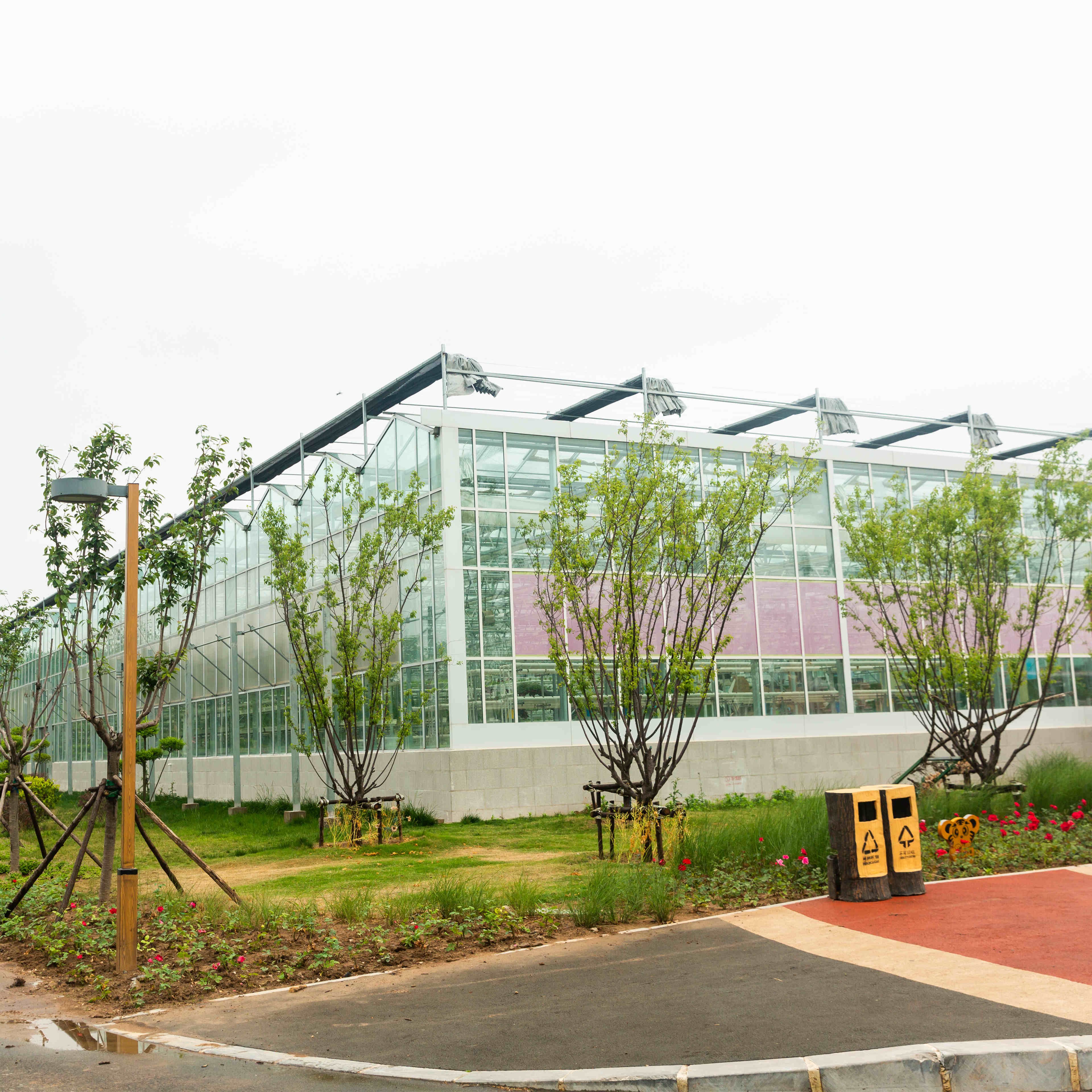 Polycarbonate Covering Commercial Agricultural Multi-span Glass Large Greenhouse Glass Agriculture Greenhouse Hot Sale