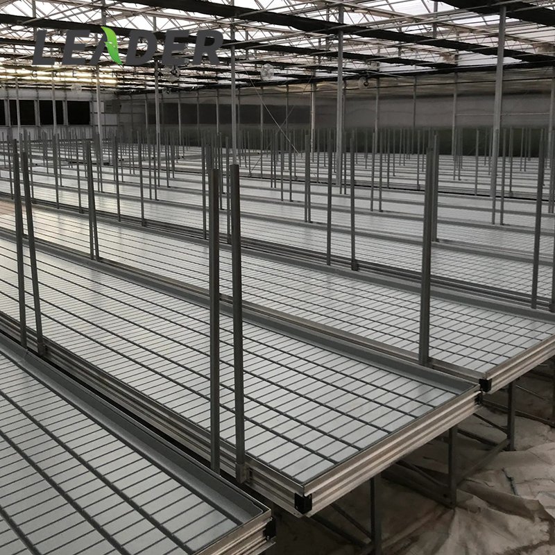 4FTx8FT Agricultural Nursery Greenhouse Rolling Bench Seedbed Grow Table With Trellis