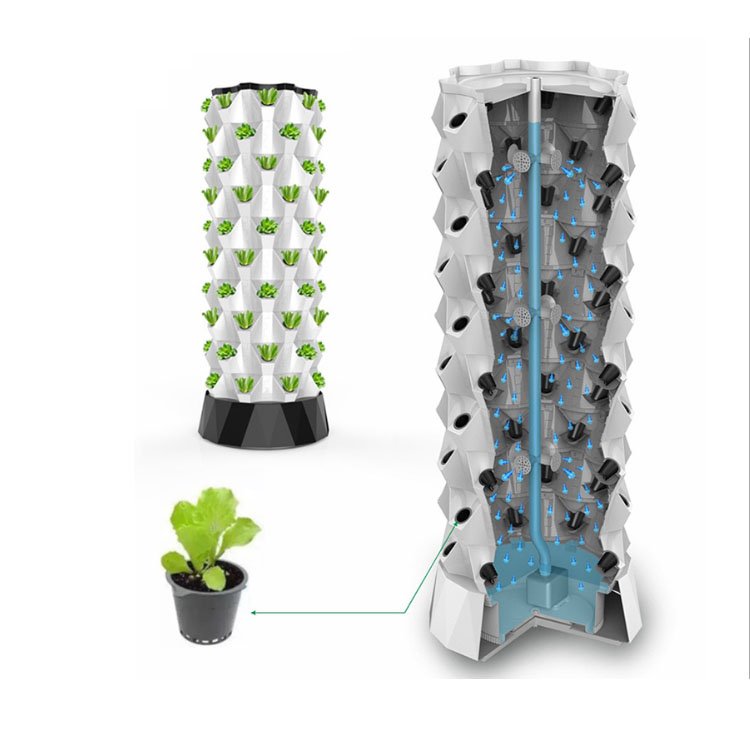 New agricultural greenhouse rotary aeroponic Tower garden vertical hydroponic system for planting