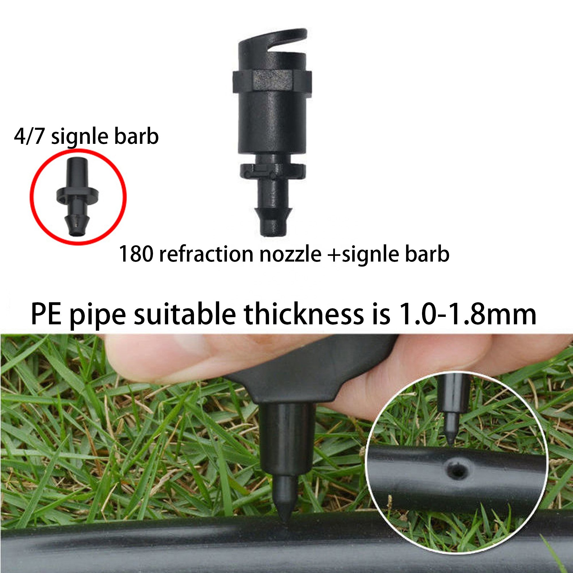 Competitive Price Save Resources POM Watering Nozzle 180 Degree Sprinkler for Greenhouse Irrigation
