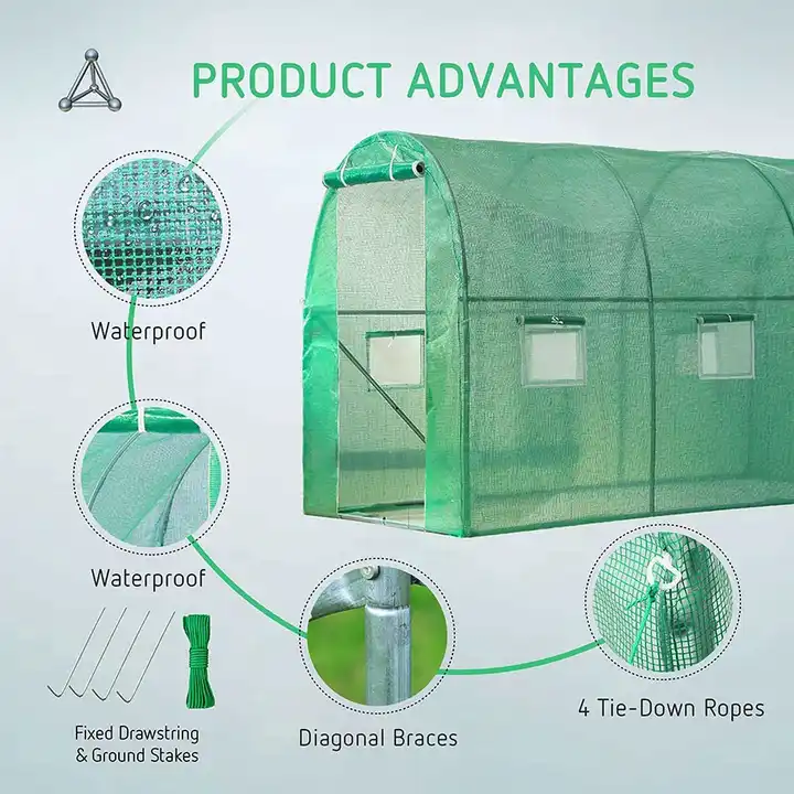 frame plastic film agricultural greenhouse high tunnel Polytunnel Greenhouse