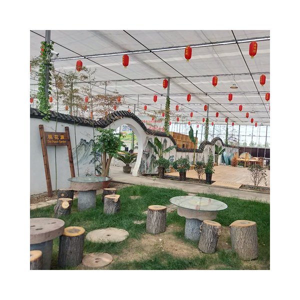 Low Price Agricultural Greenhouse Glass Large Plant Growing Vegetable Fruits Flowers Large Mushroom Green house