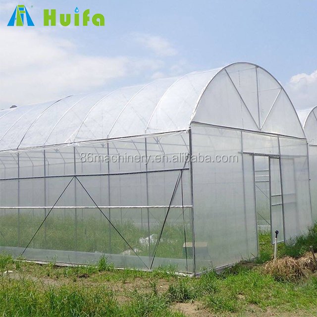 China Agricultural Commercial Farming Poly Tunnel Arch Frame Green House Artificial Greenhouse For Pepper